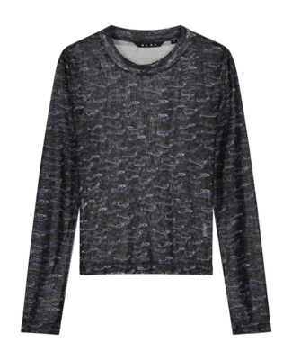 Longsleeve Olaf Hussein Women Wind AOP Top LS Black