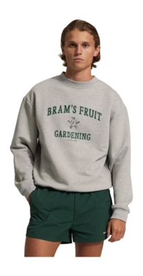Crewneck Bram's Fruit Men Gardening Club Grey