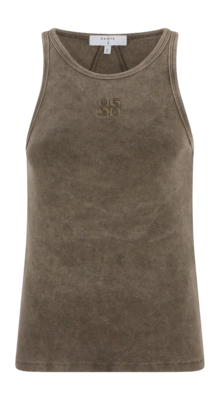 Tanktop Dante6 D6Monogram Logo Oil Wash Damen Olive Vine