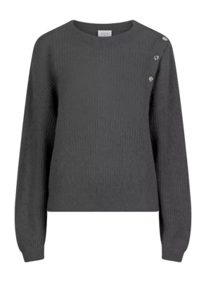 Pull Dante6 Femme D6Bruni Fancy Button Dark Heather Grey