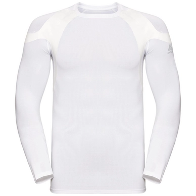 Unterziehshirt Odlo BL Top Crew Neck LS Active Spine Light White Herren