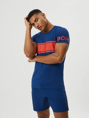 Tennisshirt Björn Borg Men Borg T-Shirt Stripe Estate Blue