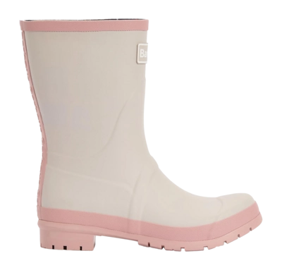 Gummistiefel Barbour Banbury Mid Welly Damen White Pepper Pink Rust