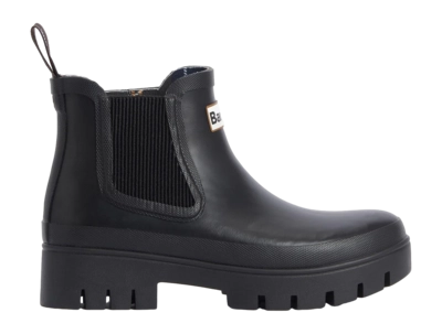 Black chelsea welly boots on sale