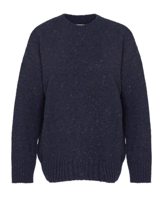 Jumper Barbour Women Lavensdale Crew Knitted Jumper Navy