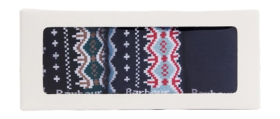 Socks Barbour Men Fairisle Sock Gift Box Blue Granite Green Loch (3 Pack)