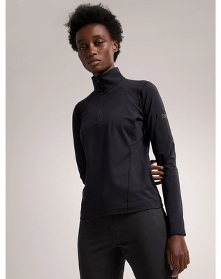 2---F23-X000007336-Rho-Zip-Neck-Black-Women-s-Front-View