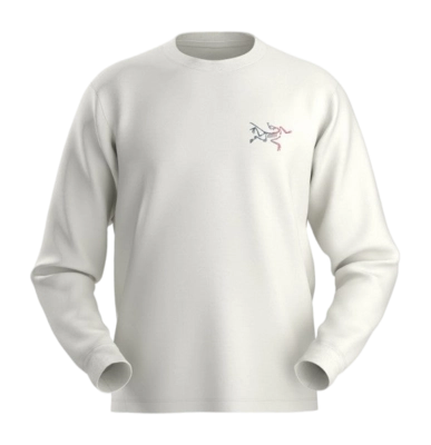 Longsleeve Arc'teryx Men Kragg Cotton Heatmap LS White Light Multi