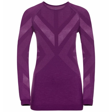 Unterhemd Odlo BL Top Crew Neck LS Kinship Warm Charisma Melange Damen