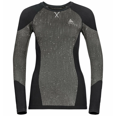 Unterhemd Odlo BL Top Crew Neck LS Blackcomb Black Damen