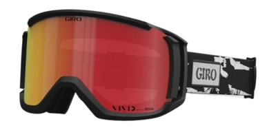 Masque de Ski Giro Unisexe Revolt Black & White Stained Vivid Ember