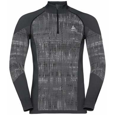 Unterhemd Odlo BL Top Turtle Neck LS Half Zip Blackcomb Black Herren