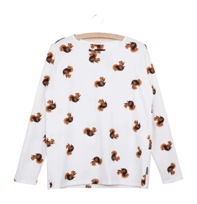 Pyjama Shirt SNURK Damen Squirrels
