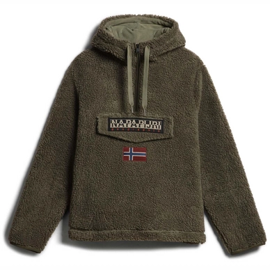 Pull-over Napapijri T-Burgee Half Zip Hoody Men Green Lichen