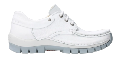 Veterschoen Wolky Women Fly Velvet leather White Lightblue