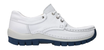 Veterschoen Wolky Women Fly Velvet leather Offwhite Skyblue