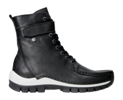 Bottes Wolky Femme Reach CW Nappa leather Black White