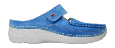 Slipper Wolky Women Roll Slipper Printed leather Sky Blue