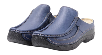 Instapper Wolky Women Seamy Slide Printed leather Sky Blue