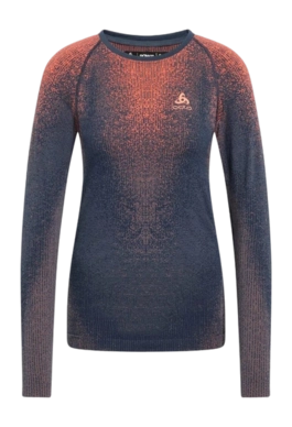 Undershirt Odlo Women Bl Top Crew Neck L/S Blackcomb Eco India Ink