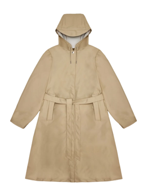 Regenjas RAINS Women A-Line Longer W Jacket Sand
