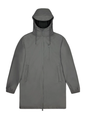 Raincoat RAINS Unisex Long Storm Breaker Grey