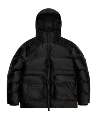 Winterjas RAINS Unisex Alta Puffer Cargo Jacket Black Grain