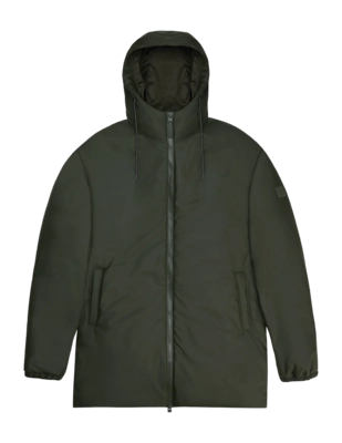 Raincoat RAINS Unisex Lohja Long Insulated Jacket Green