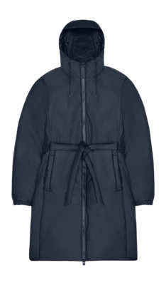 Regenmantel RAINS Lohja Long Insulated Curve Jacket Damen Navy