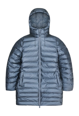 Raincoat RAINS Women Lohja Long Puffer Curve Jacket Bay