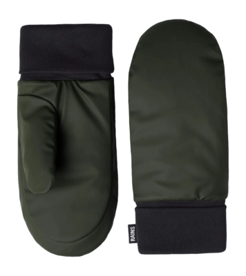 Want RAINS Unisex Alta Puffer Mittens Green