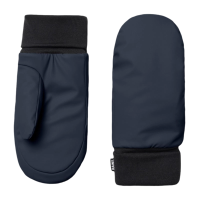 Want RAINS Unisex Alta Puffer Mittens Navy