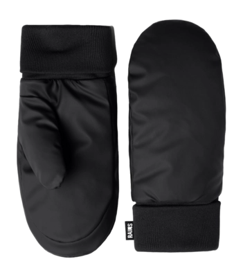 Want RAINS Unisex Alta Puffer Mittens Black