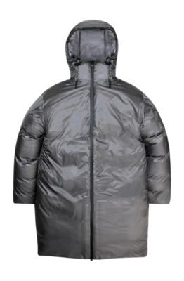 Veste d'Hiver RAINS unisexe Kevo Long Puffer Jacket Grey