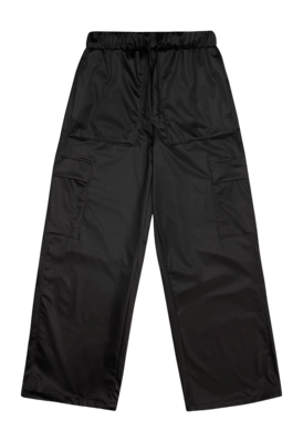 Waterproof Trousers RAINS Cargo Rain Pants Wide Black Grain