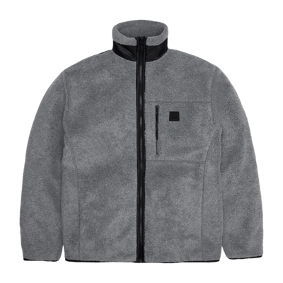 Winterjas RAINS Unisex Yermo Fleece Jacket Dark Grey Melange