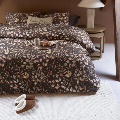 Kussensloop Riviera Maison Faded Fall Bruin Katoen