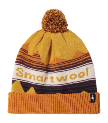 Beanie Smartwool Unisex Knit Winter Pattern POM Beanie Honey Gold Heather