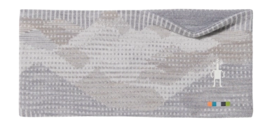 Hoofdband Smartwool Unisex Thermal Merino Reversible Headband Light Gray Mountain Scape