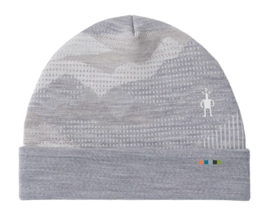 Bonnet Smartwool Unisexe Thermal Merino Reversible Cuffed Beanie Light Gray Mountain Scape