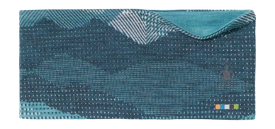 Hoofdband Smartwool Unisex Thermal Merino Reversible Headband Twilight Blue Mtn Scape
