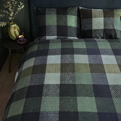 Dekbedovertrek Beddinghouse Beckett Blue Green Flanel