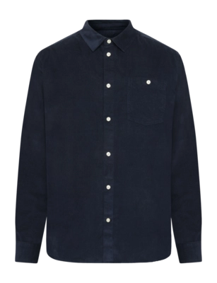 Chemise Knowledge Cotton Apparel Men Regular Fit Corduroy Shirt Total Eclipse