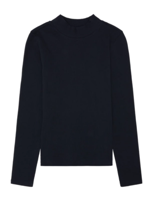 Jumper Knowledge Cotton Apparel Women Rib High Neck Long Sleeved Night Sky