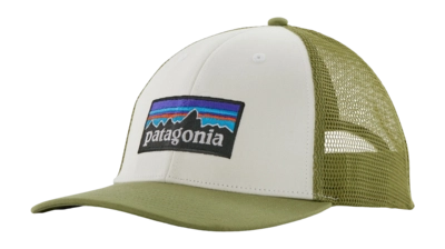 Pet Patagonia P6 Logo LoPro Trucker Hat White / Buckhorn Green