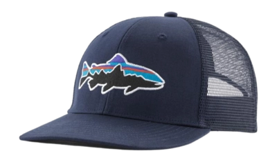Pet Patagonia Unisex Fitz Roy Trout Trucker Hat New Navy