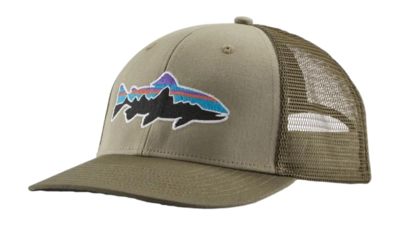 Pet Patagonia Unisex Fitz Roy Trout Trucker Hat River Rock Green