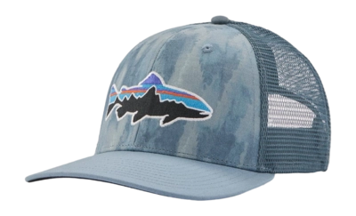 Pet Patagonia Unisex Fitz Roy Trout Trucker Hat Rock Wash: Thermal Blue