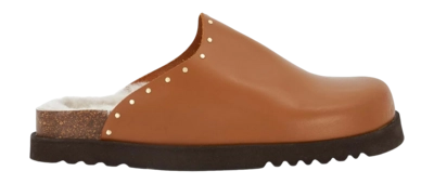 Clog Scholl Damen Fae Studs Leather Cognac