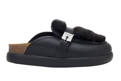 Clog Scholl Kendall Synthetic Fur Damen Black